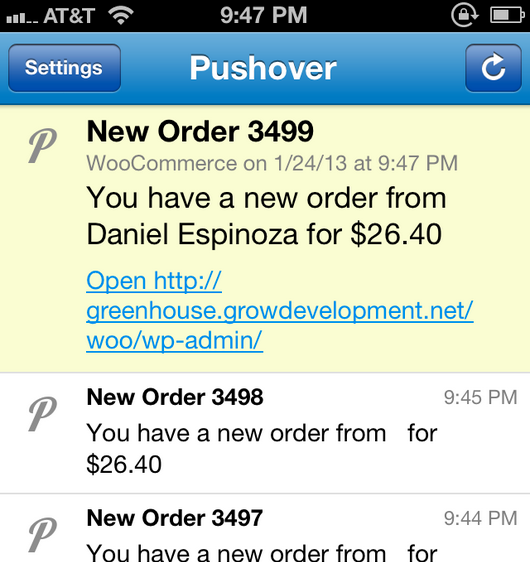 Pushover for WooCommerce