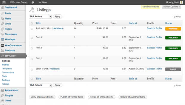 Wordpress Lister for eBay